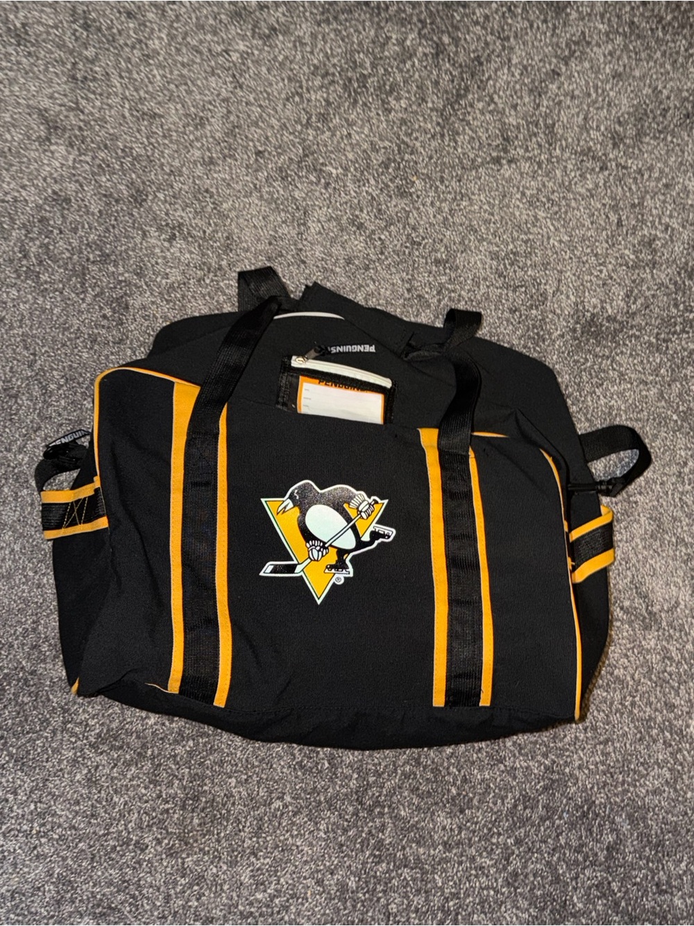 NHL Hockey Pittsburgh Penguins Equipment Charity Gym Duffle Bag Used Pre Owned H